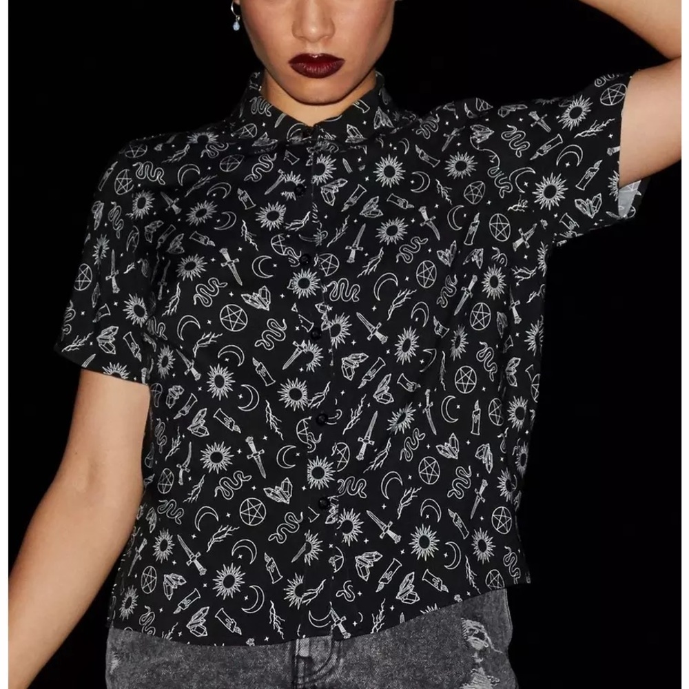 **SOLD** The Craft Symbols Woven Button-Up Shirt